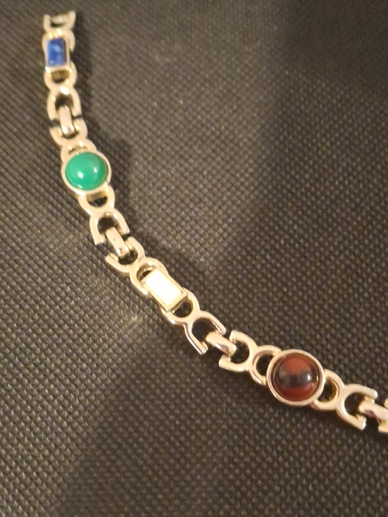 Jewelry - Multicolor Stone Link Bracelet - Women Jewelry
